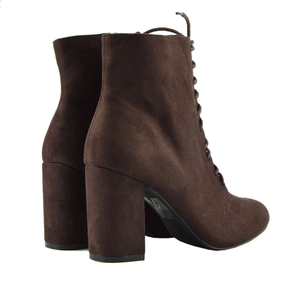 block heel boots with laces