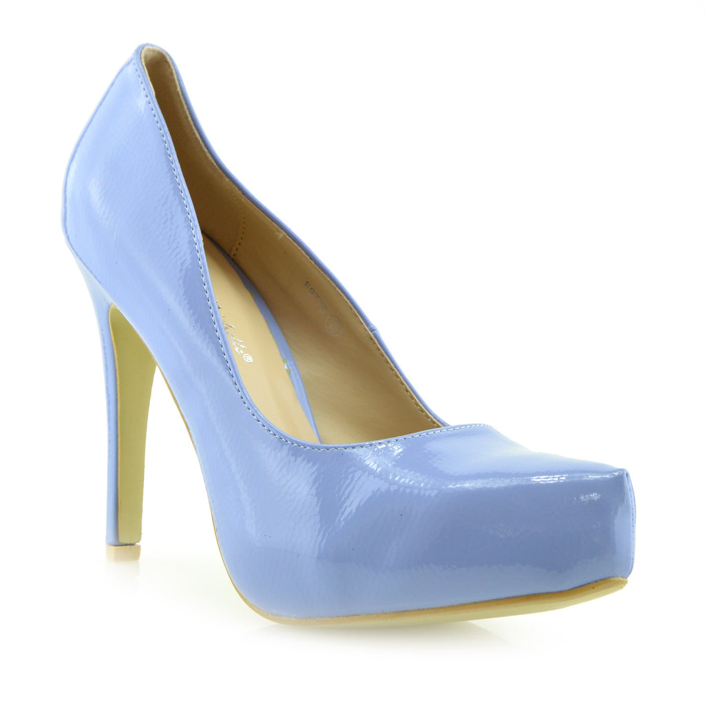 ladies blue evening shoes