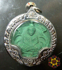 Amulette thai du bouddha d'emeraude phra geow morakot de luang phor rak.