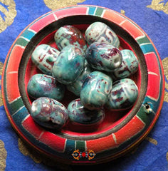 Perles en céramique du tibet.