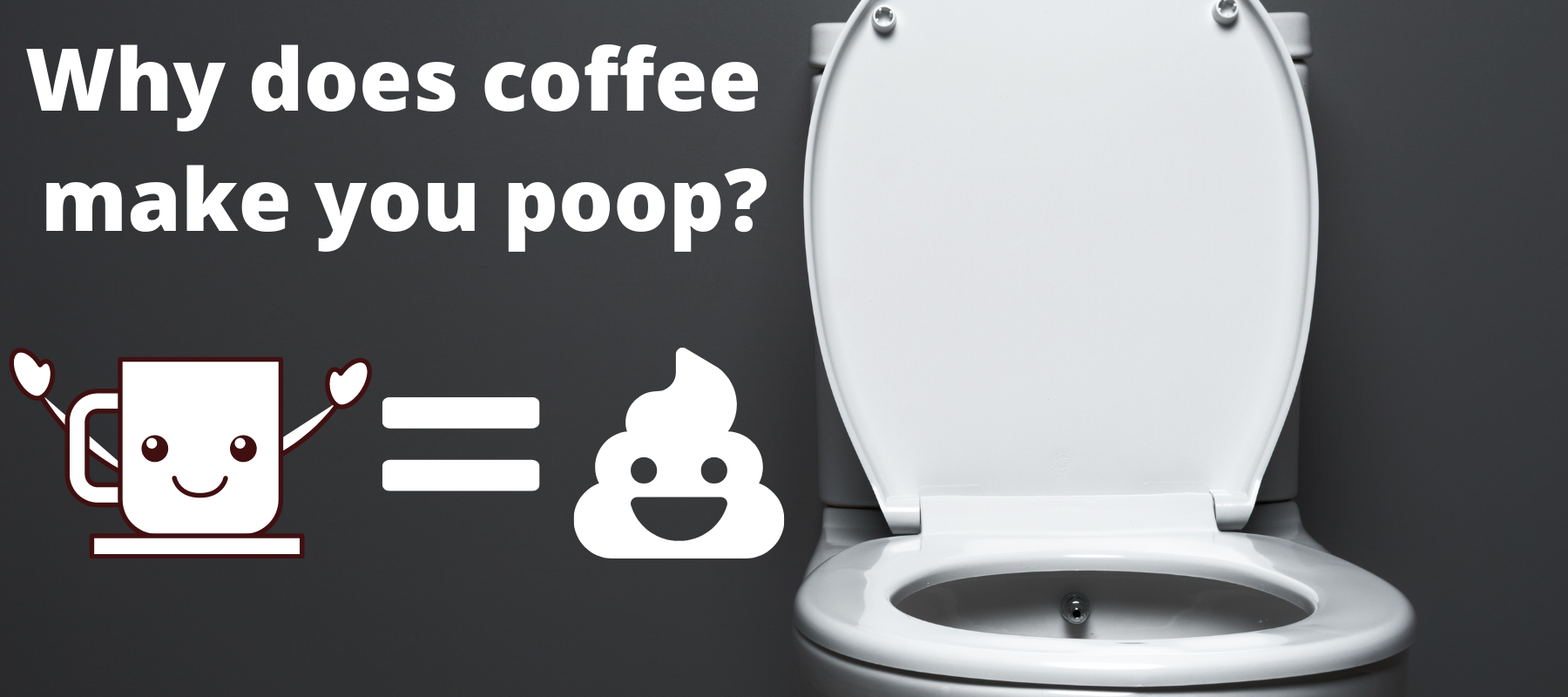 Why does coffee make me poop? Funny toilet graphic.