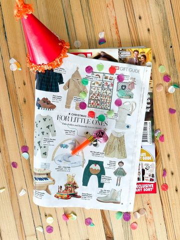 Moppet embroidered wall hanging tapestry in Hello magazine