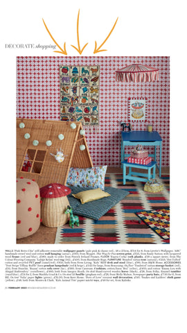 Moppet wall hanging tapestry in House & Garden magazine