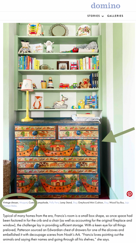 Moppet vintage kids' furniture for kids' rooms in Red Magazine