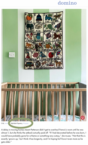 Moppet wall hanging tapestry in Domino