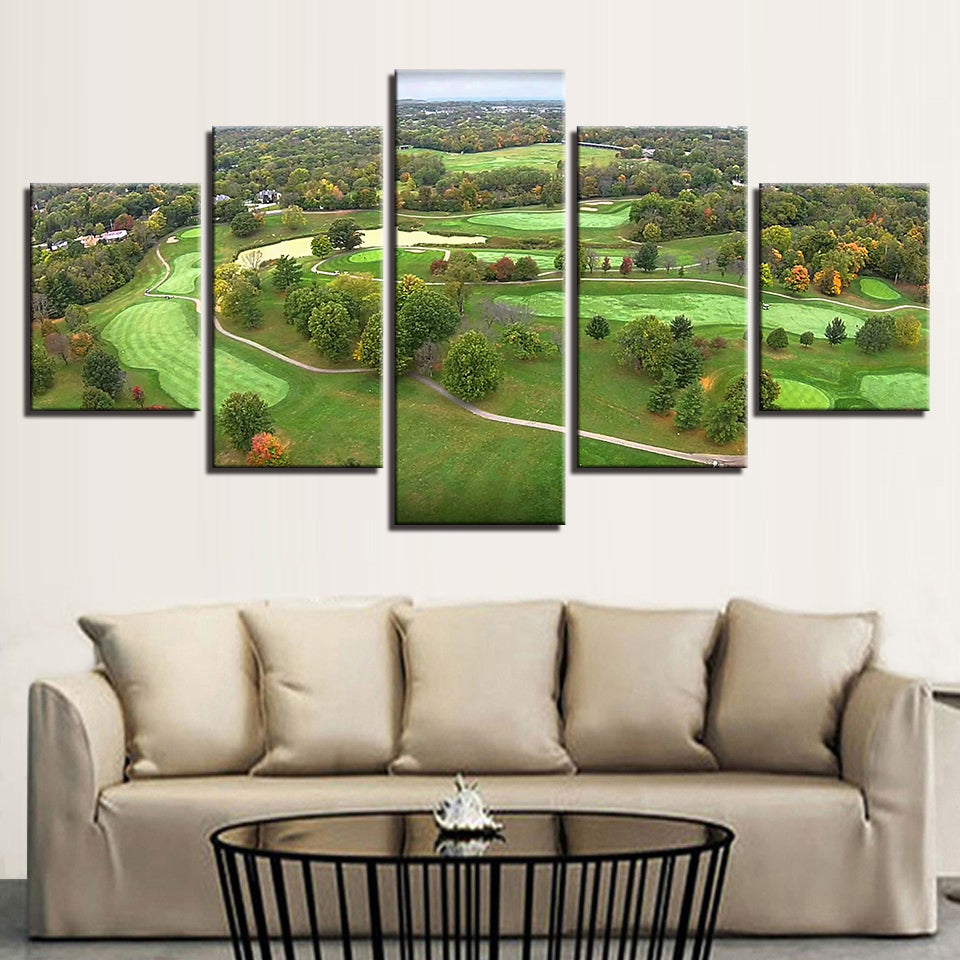 Golf Canvas Art Aerial View Of Golf Course Me Myself And Golf Memyselfandgolf