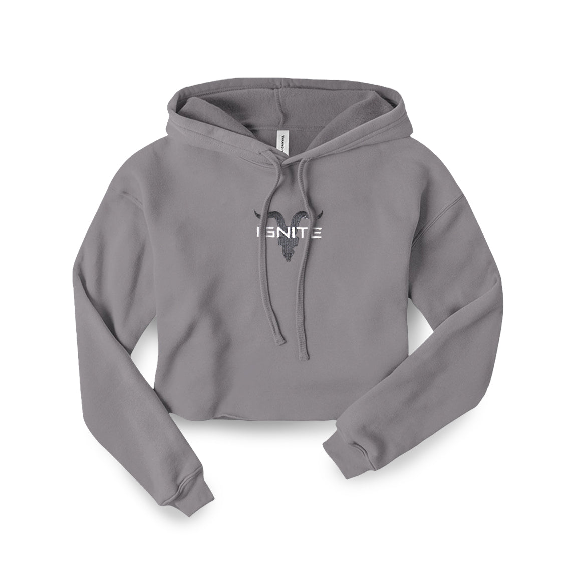 light grey cropped hoodie