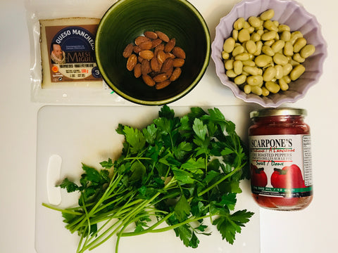 Ingredients of a Fava Bean Salad
