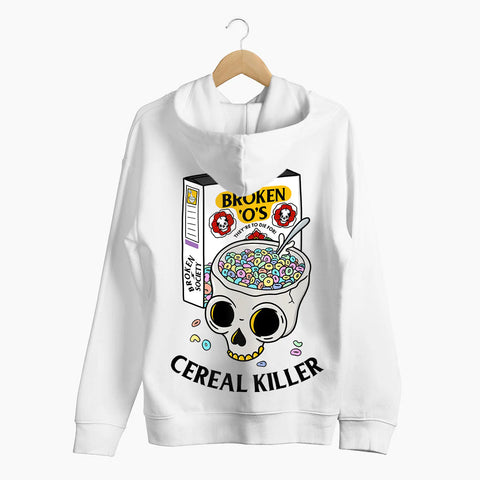 Sudadera con capucha Cereal Killer en blanco