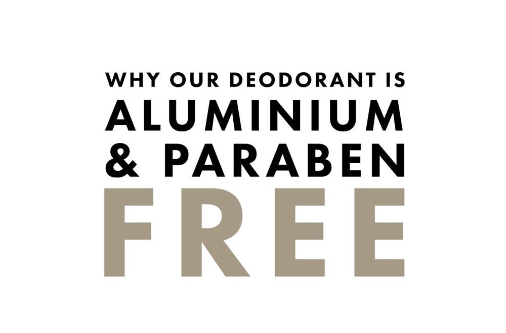 A title image saying 'why our deodorant is aluminium & paraben free'