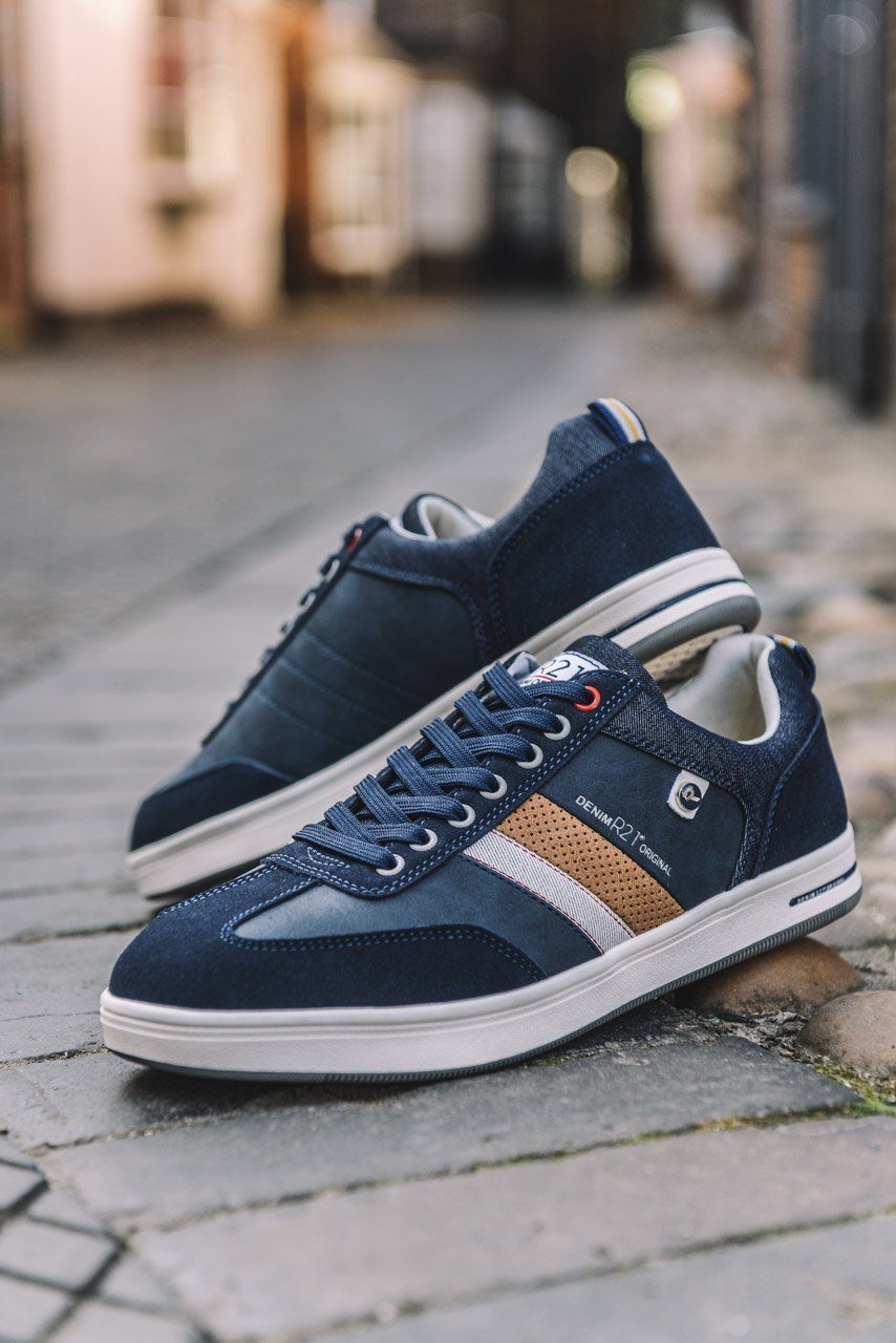 navy casual trainers