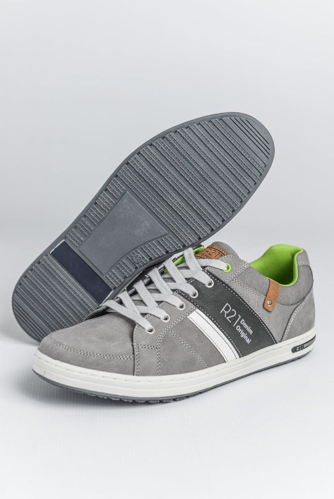 
            
                Load image into Gallery viewer, Route 21 Textile Trainers - Grey 
            
        