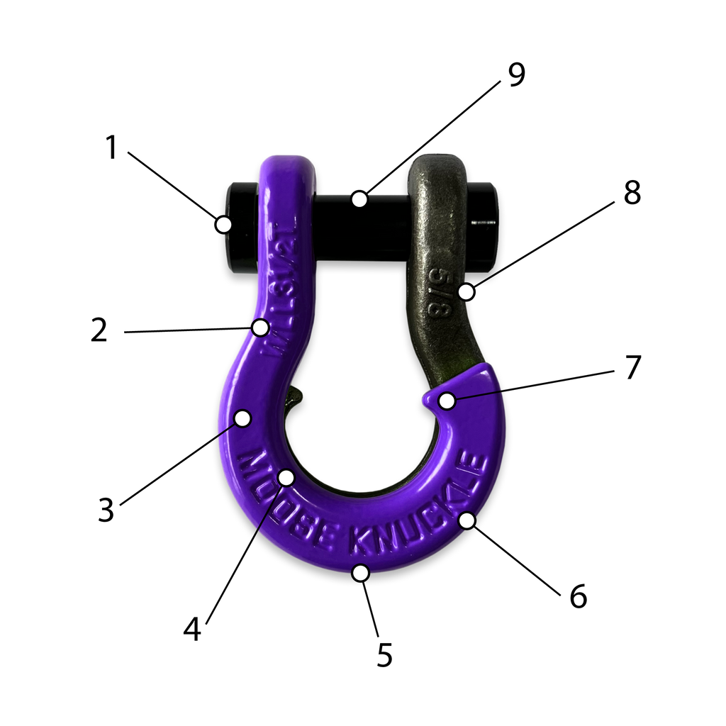Moose Knuckle Offroad Jowl 5/8 Split Recovery Shackle Product Details