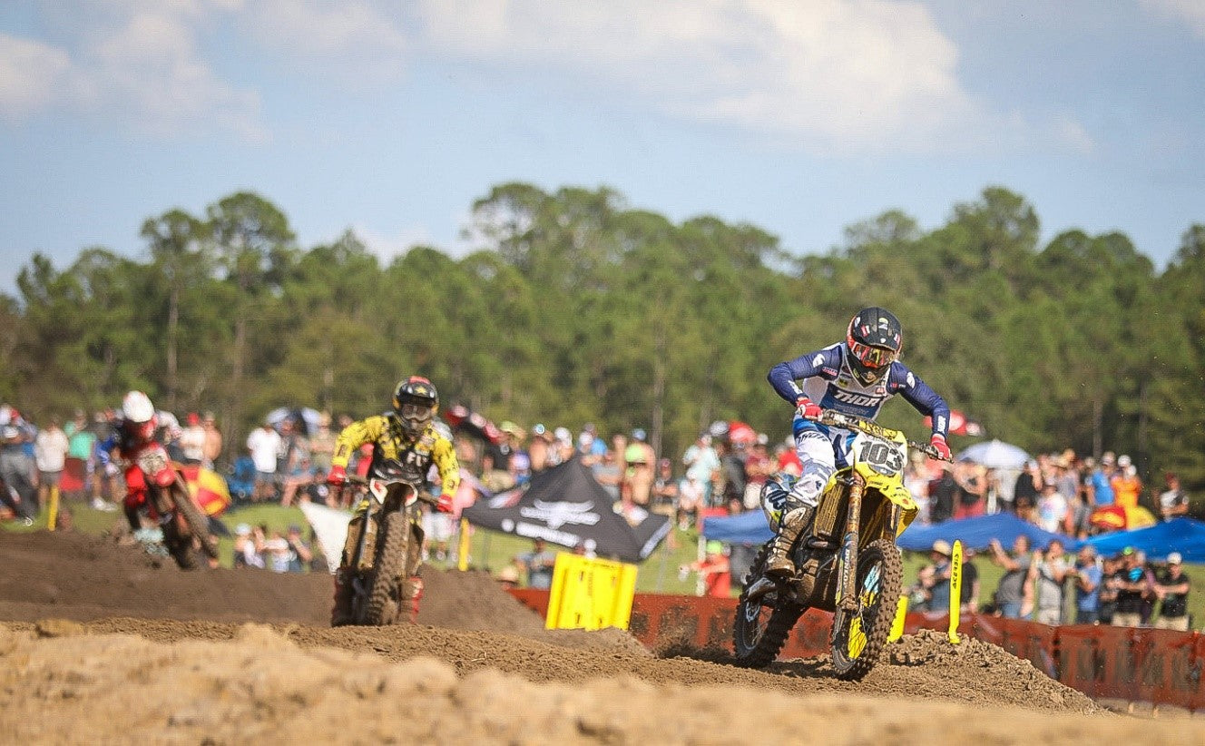 Max Anstie (#103) with a 4<sup>th</sup> place finish in Moto #2.