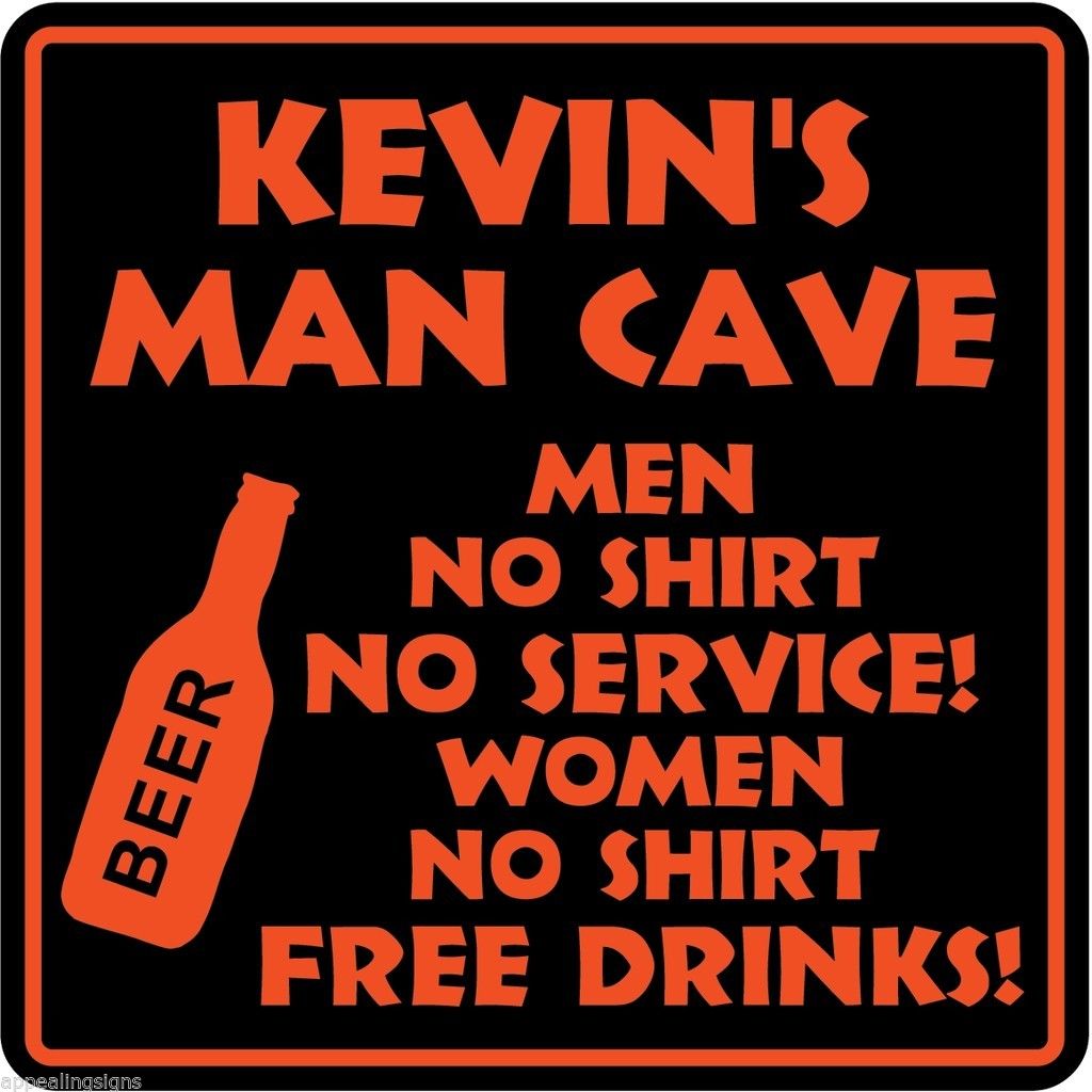 Personalized Custom Name Man Cave Sign Bar Beer Den Garage Funny Sign Appealing Signs