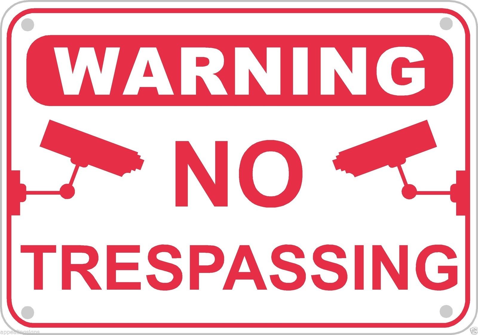 No Trespassing Video Surveillance Warning Sign Aluminum