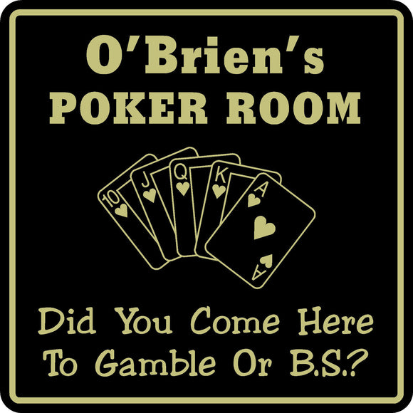 New Personalized Custom Name Poker Game Room Bar Beer Cards Holdem Gif ...