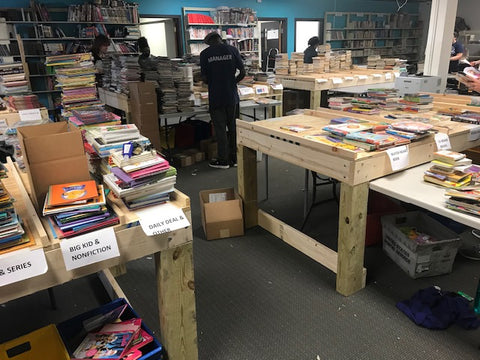 sorting books inside the book bundler.com