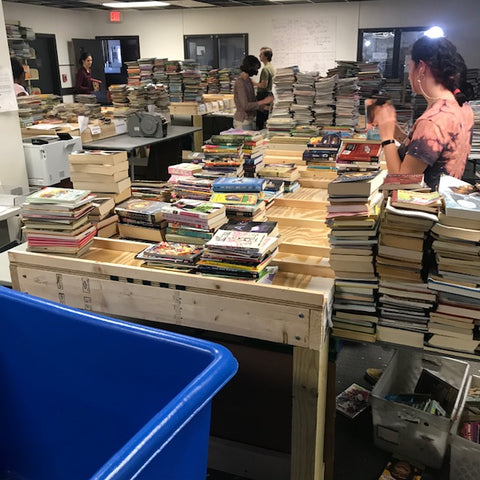 sorting books inside the book bundler.com