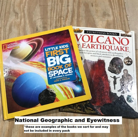 national geographicv and DK eyewitness nonfiction kids books