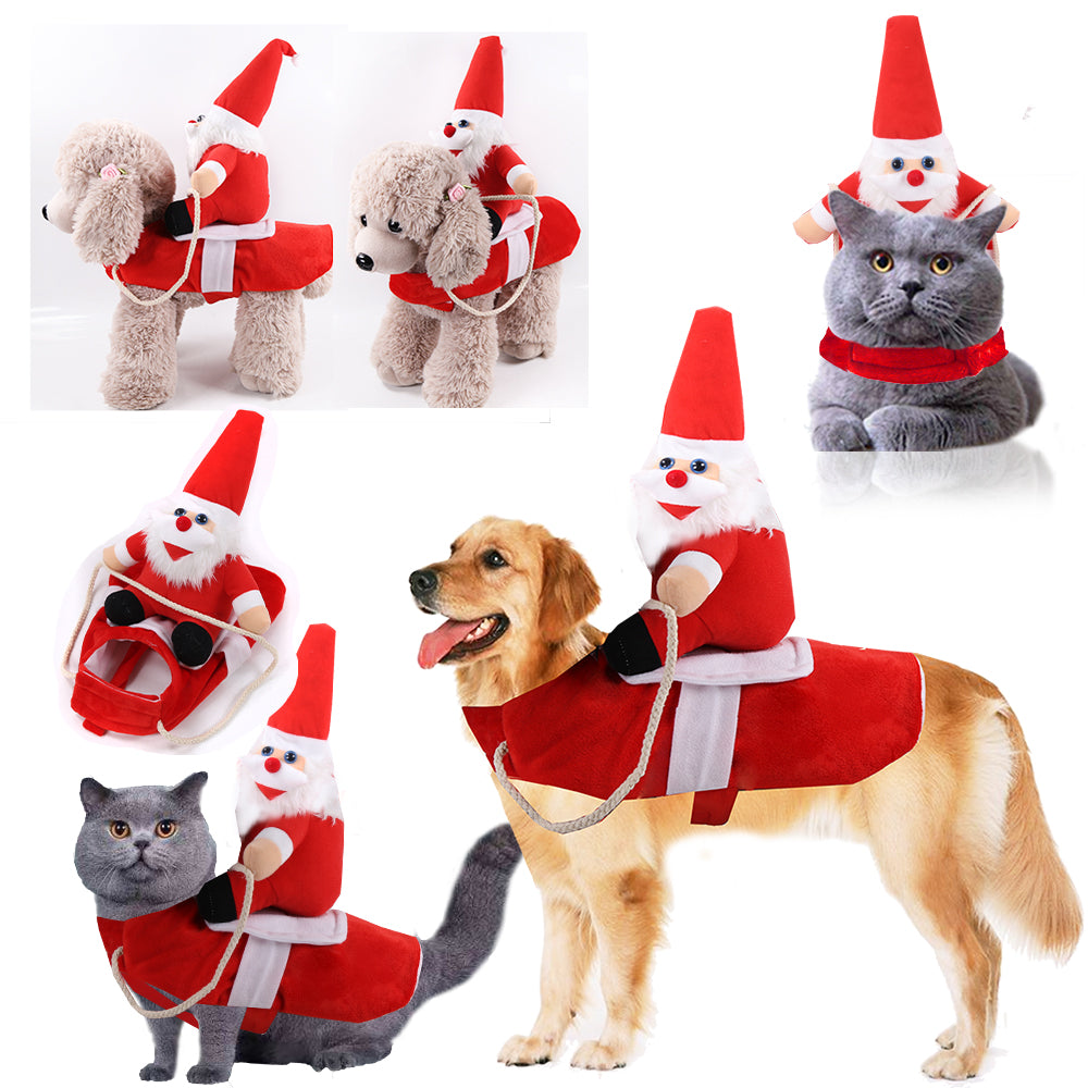 dog santa outfit