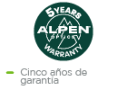 Alpen cinco años de garantía