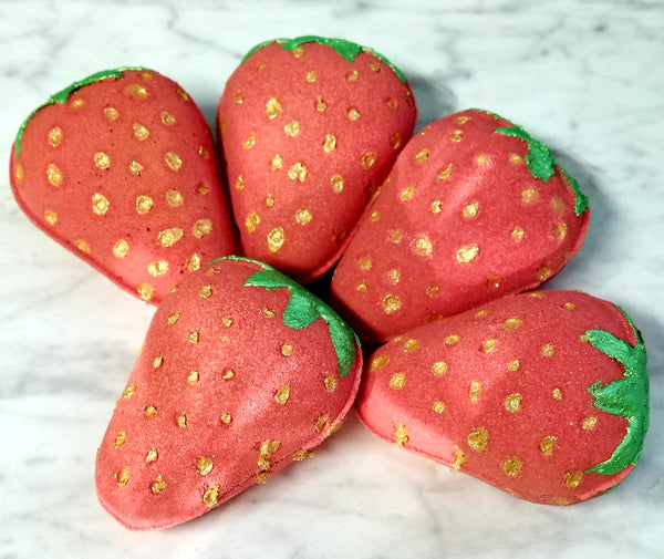 strawberry bath bombs