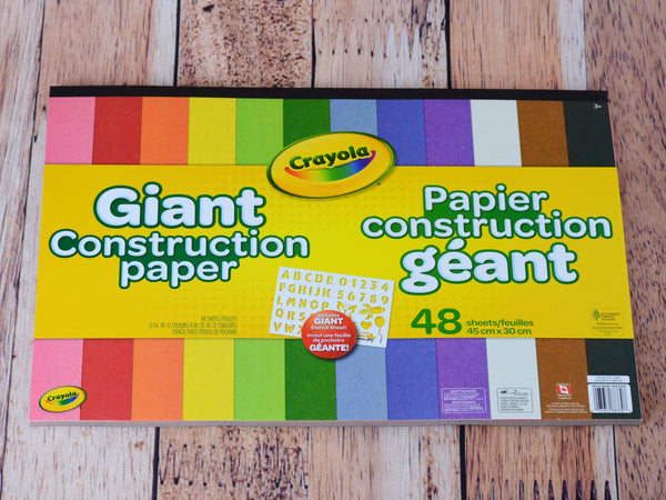 Papier construction de marque Crayola grandeur 12 x 18