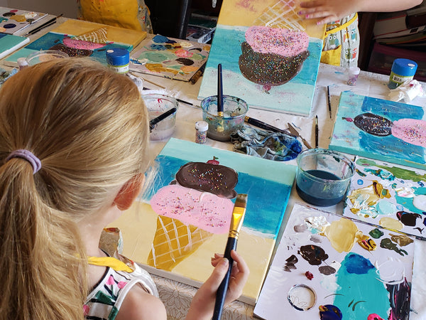 Atelier de peinture pour une fête d'enfants à Gatineau