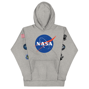 nasa hoodie with flags