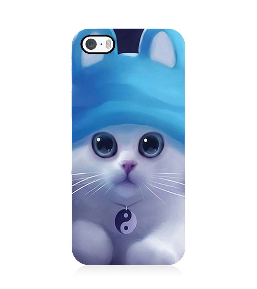 Apple Iphone 5 And Iphone 5s And Iphone Se Buy Printed High Quality Case Online In India Cute Cat Wearing A Peace Charm Yubingo Yubingo Com