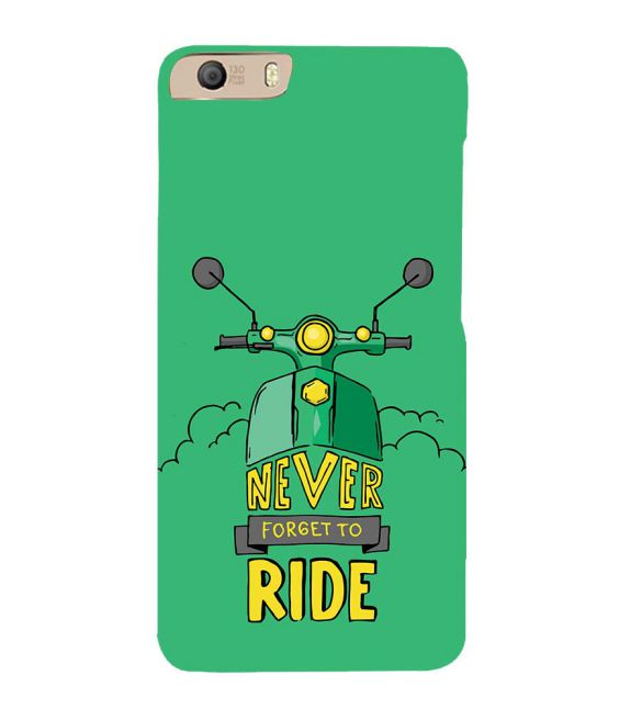 Never Forget to Ride Back Cover for Micromax Canvas Knight 2 E471