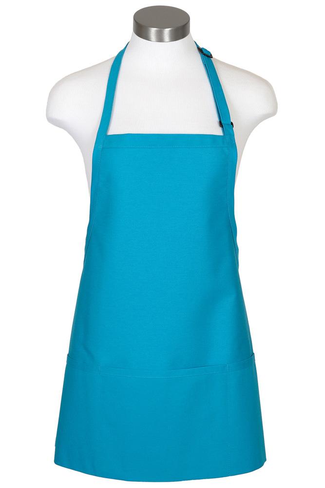 Turquoise Bib Adjustable Apron (3 Pockets) – ApronWarehouse