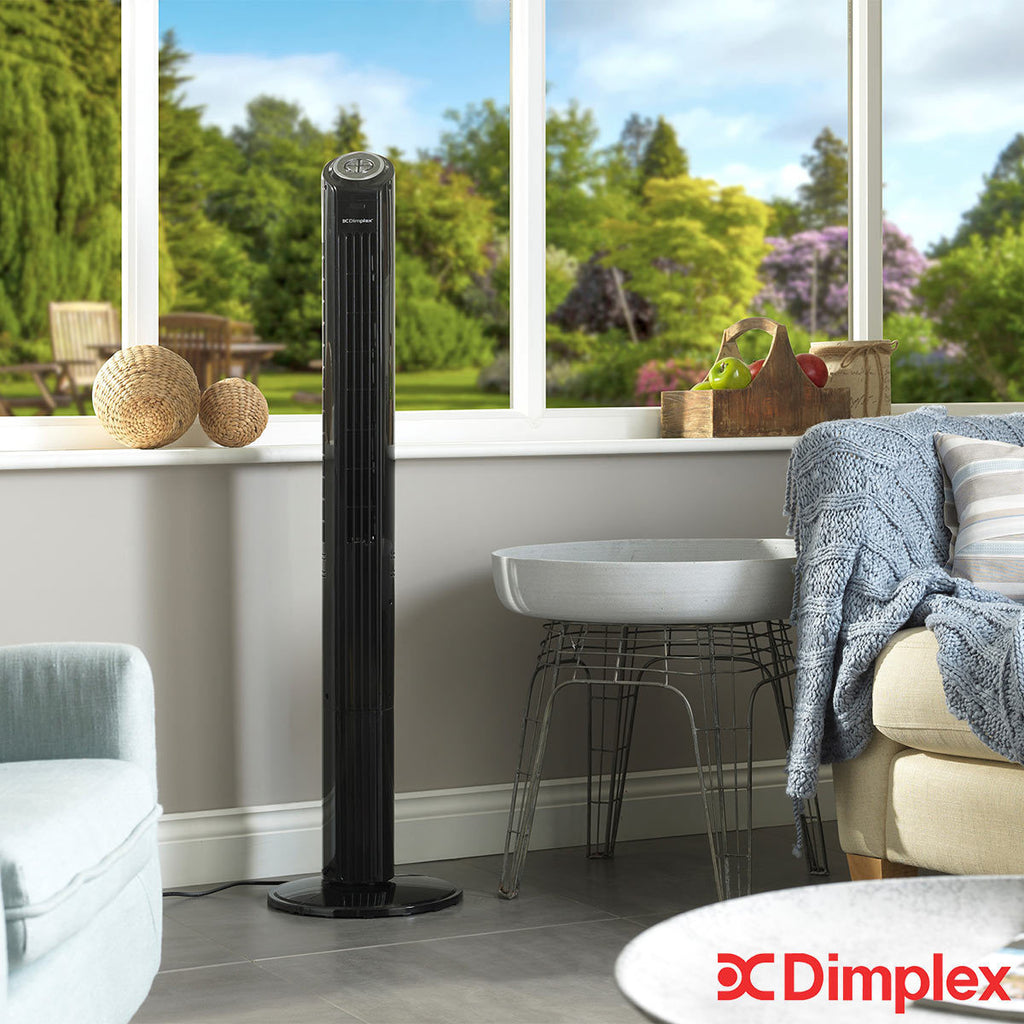 Dimplex Mont Blanc Cooling Tower Fan Black with Remote Simple Collection