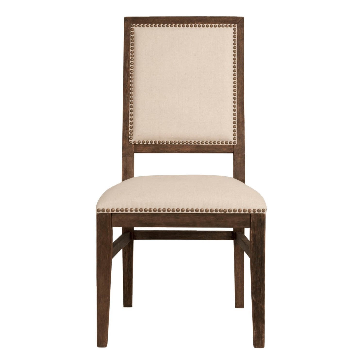 dexter dining chair set of 2 in natural fabric rustic java