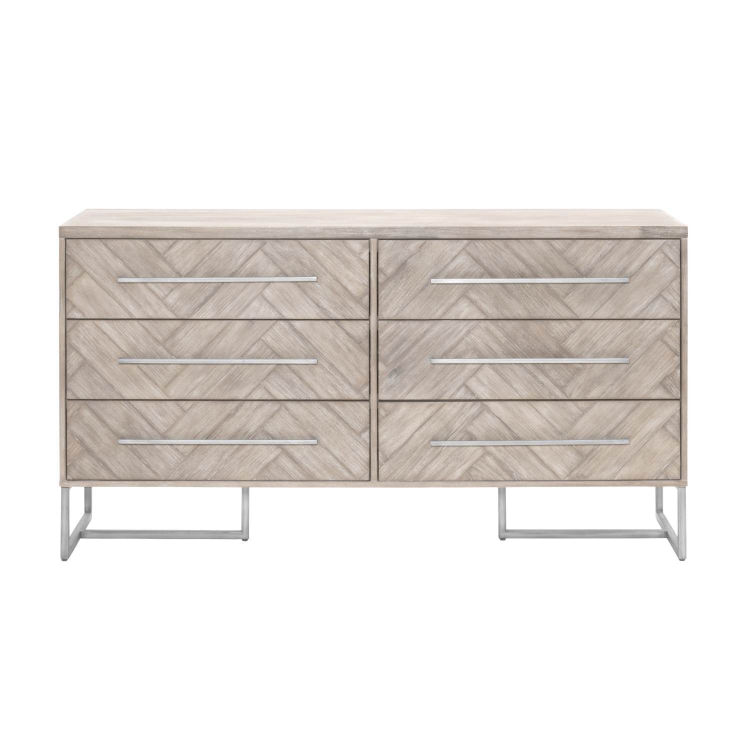 Mosaic Double Dresser In Natural Gray Peter Andrews