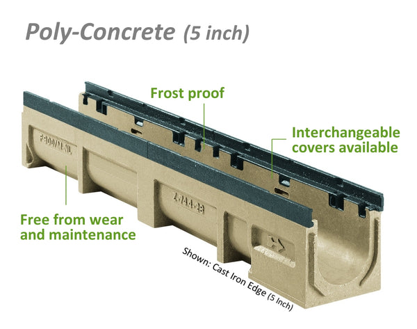 Poly-Concrete Channel - 5 Inch