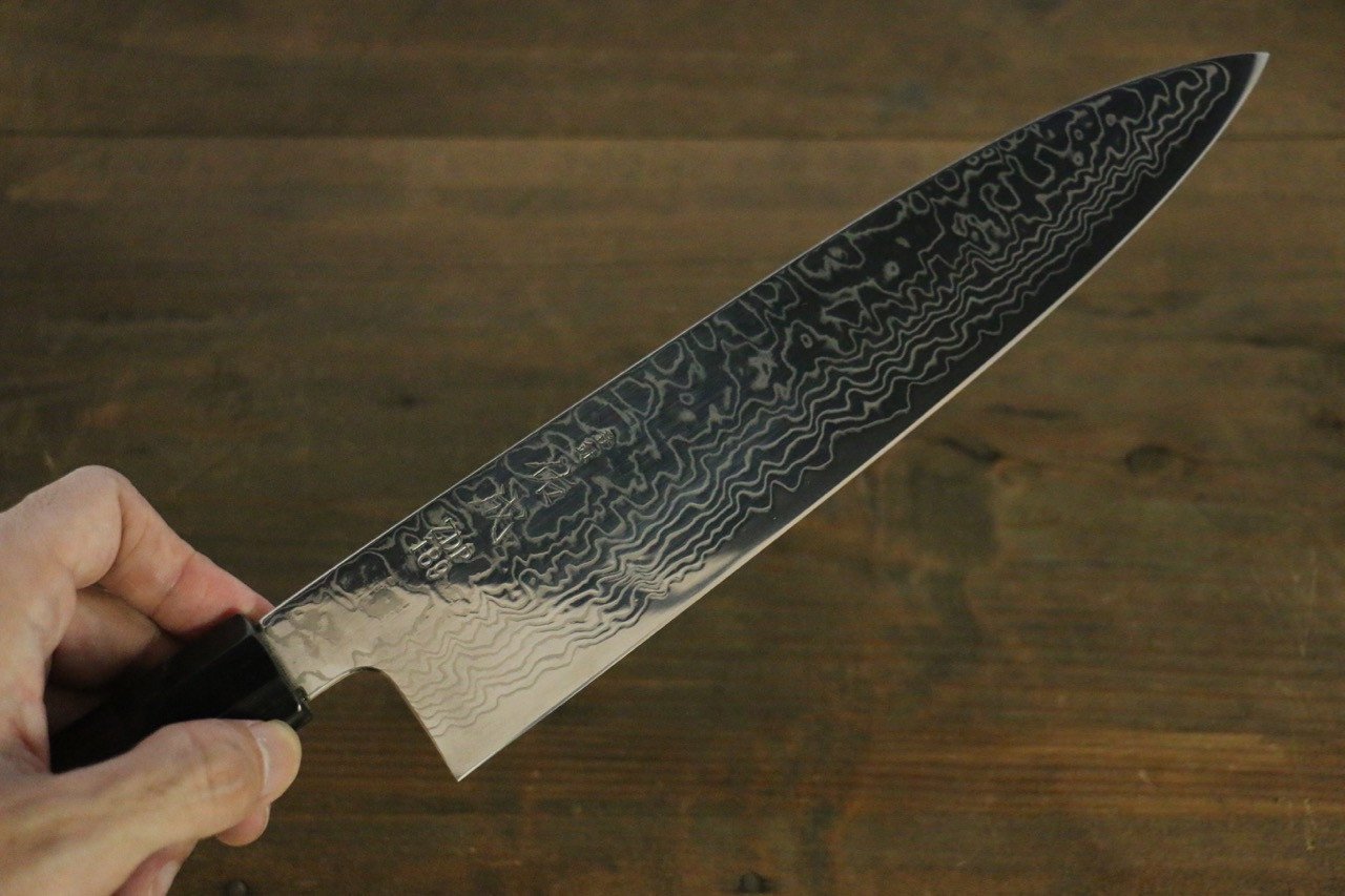 佑成 ZDP189 ダマスカス 牛刀包丁 和包丁 210mm 紫檀柄 – 清助刃物