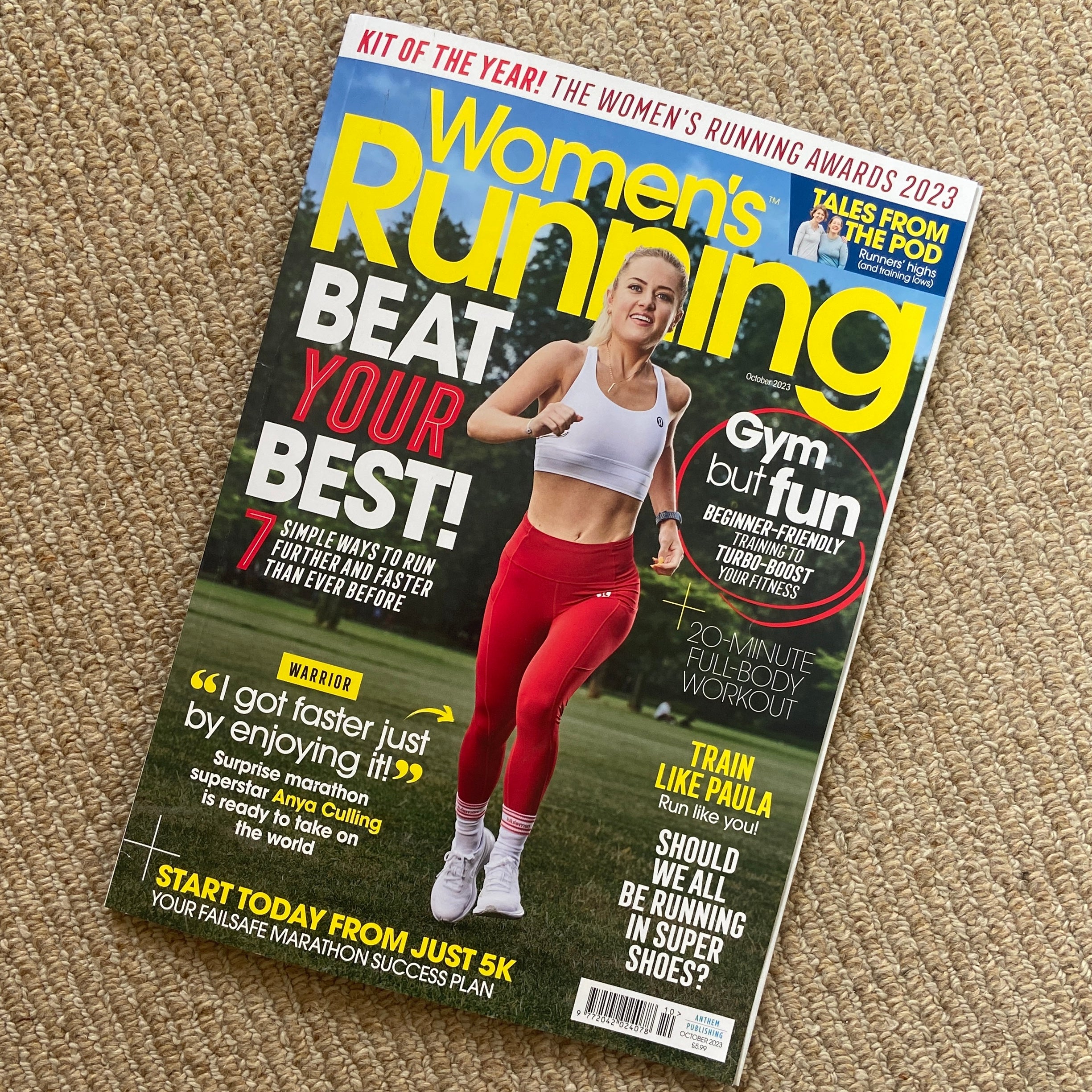 Women's Running Magazine Cover Apparel Awards Sports Bra