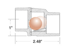 HVAC Air-Trap FCN-Series Negative Pressure Waterless HVAC Condensate Trap - Perfect for Ductless Mini-splits