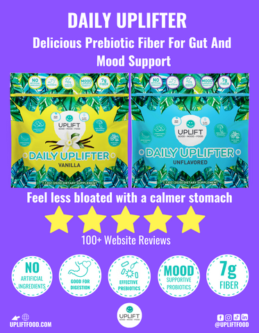 Uplift food daily uplifter prebiotic supplement gut health psychobiotic prebiotic fiber gut happy cookies good mood food