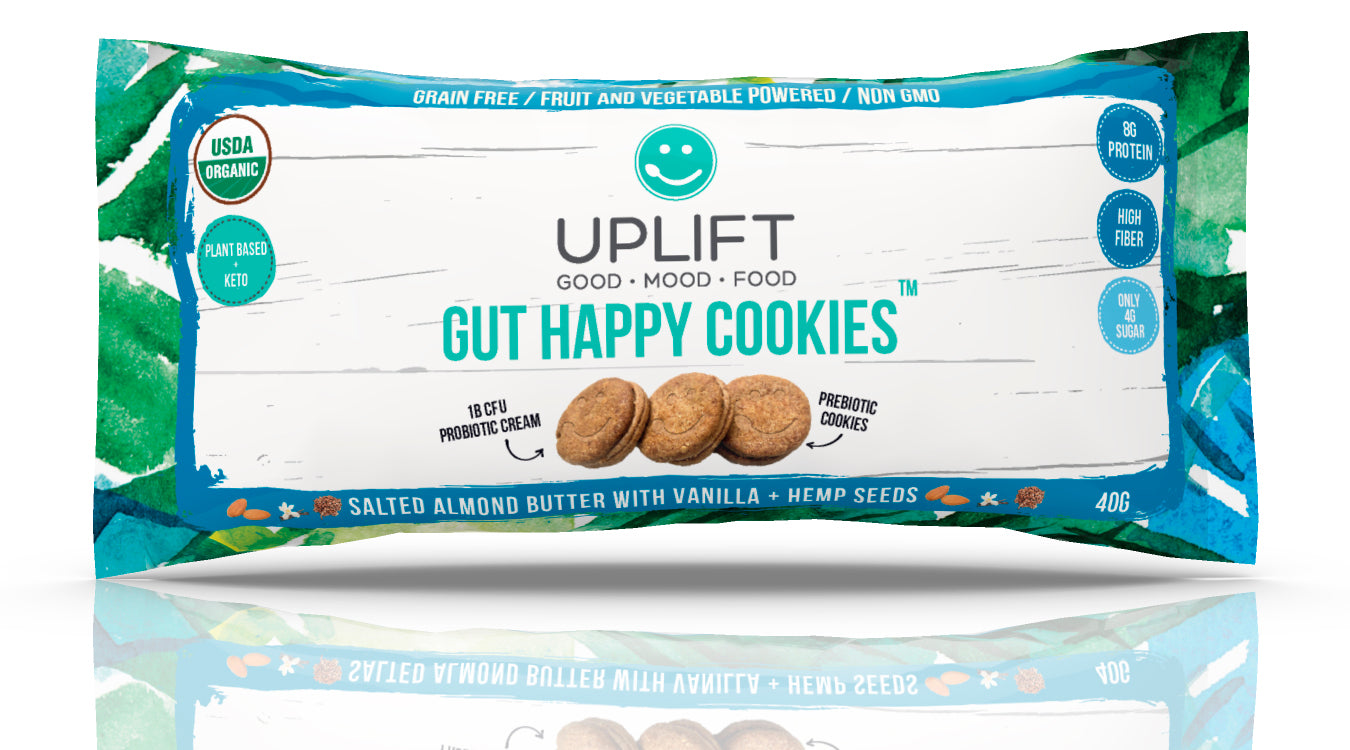 gut happy cookies uplift food emerging trends expo east 2019  gut health functional snack