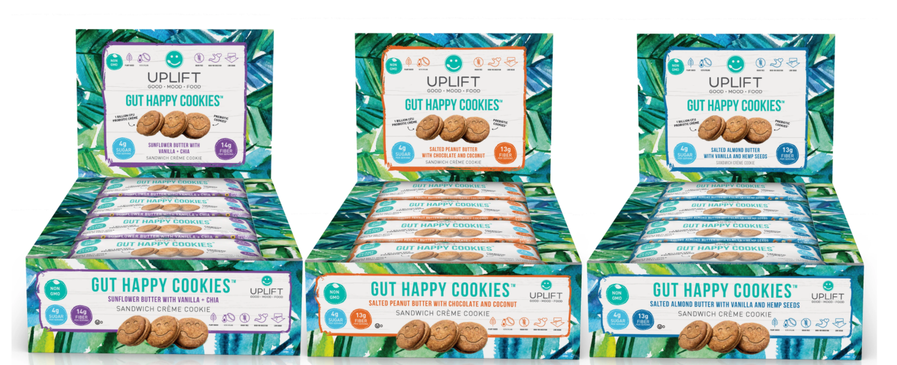 uplift food daily uplifter prebiotic supplement gut health psychobiotic prebiotic fiber gut healthy snacks gut healthy cookies