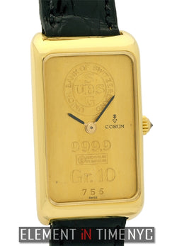 Corum Union Bank Of Switzerland In 18k Yellow Gold With 10 Gram Ingot Element In Time Nyc