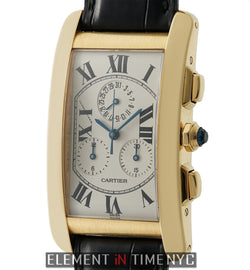 cartier tank americaine white gold chronograph