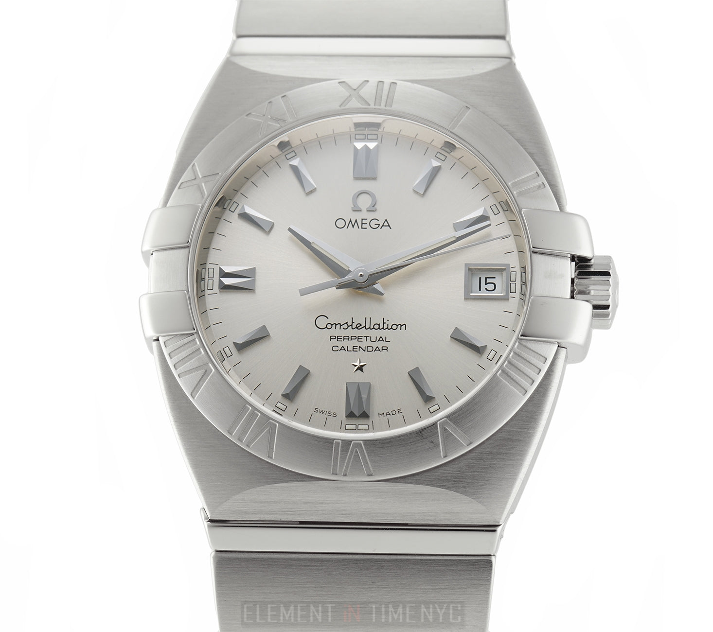 Omega Constellation Double Eagle Perpetual Calendar Steel 35mm Silver