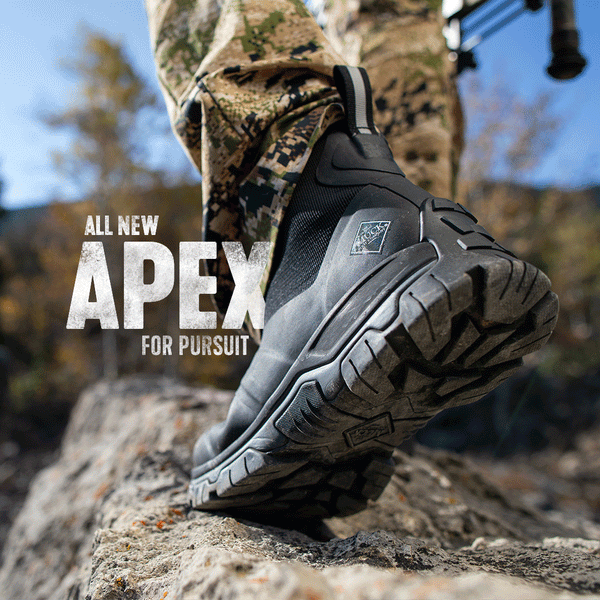 Men's Apex Mid Zip Black Hunting Boots | The Original Muck Boot Company­™