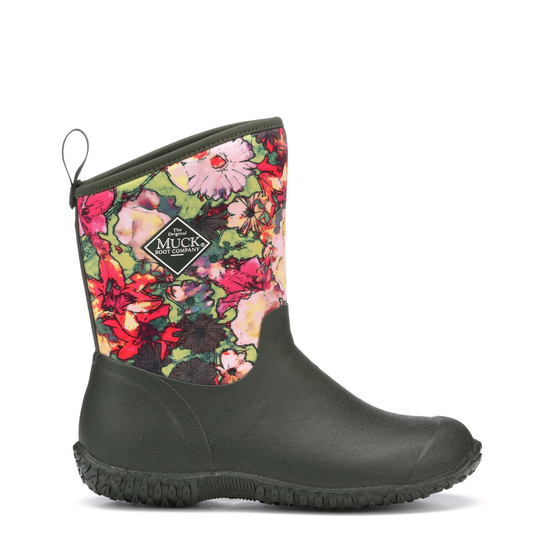 Muckster II Mid Green Floral Boot 