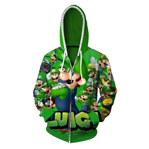 super mario zip up hoodie