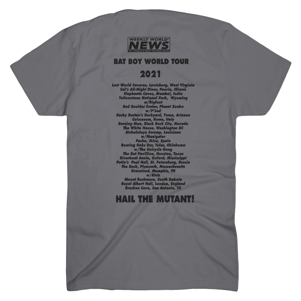 Bat Boy Tour 2021 Charcoal T-Shirt